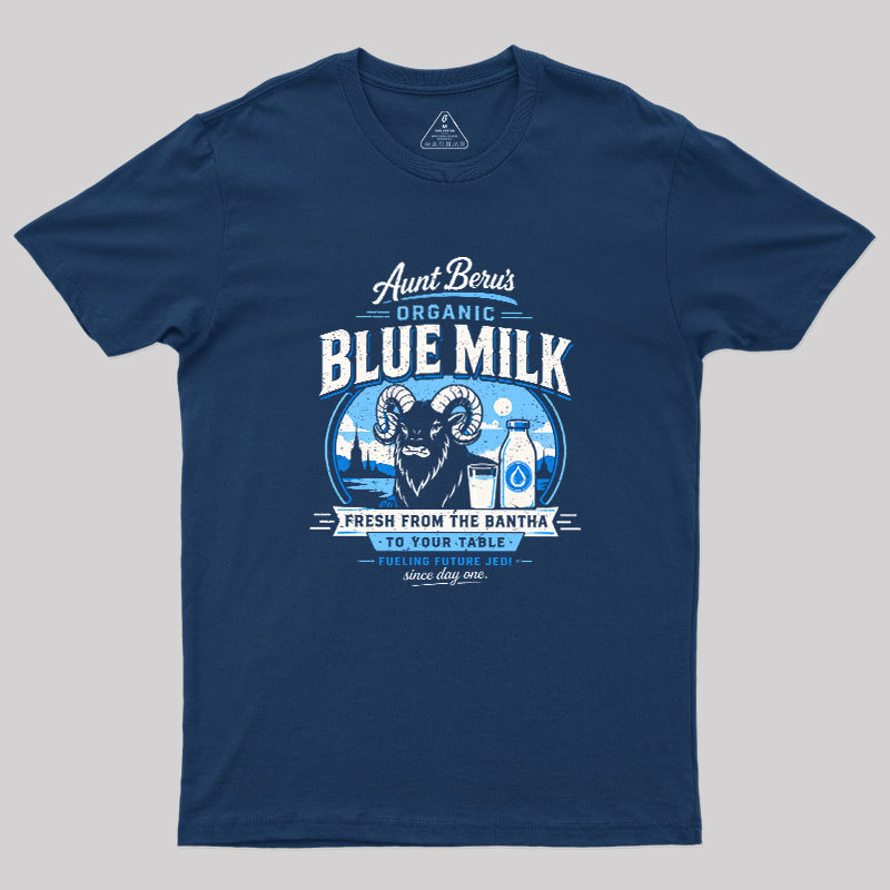 Organic Blue Milk Geek T-Shirt
