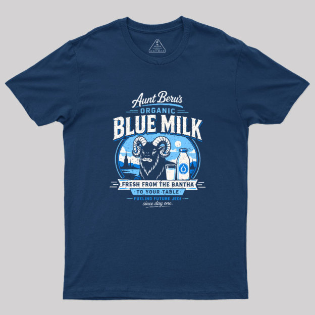 Organic Blue Milk Geek T-Shirt