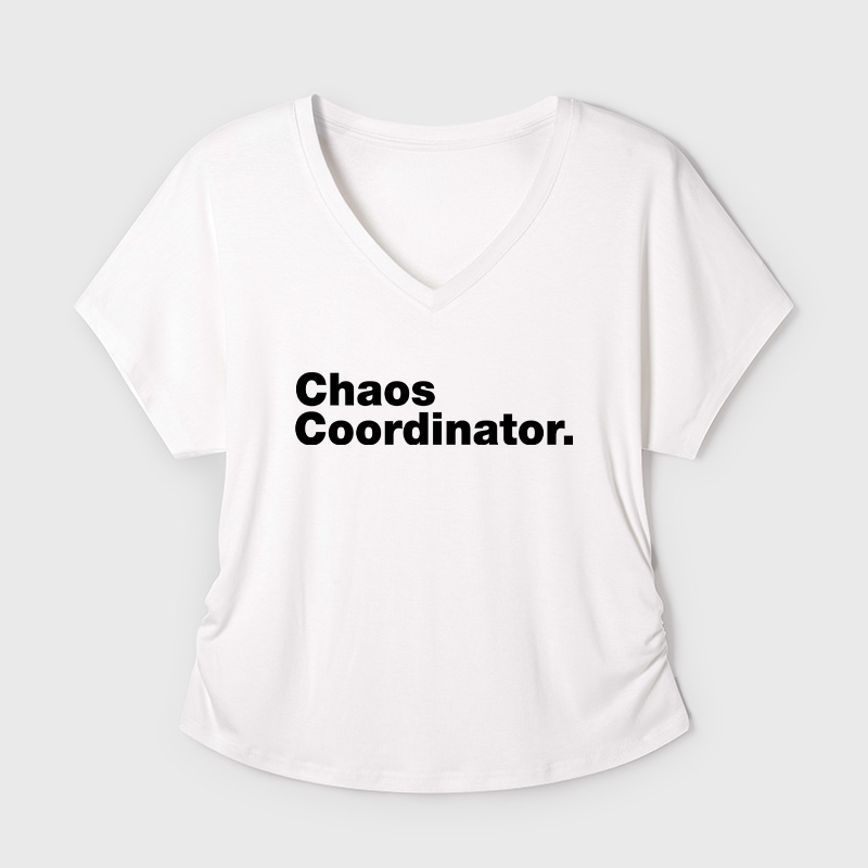 Chaos Coordinator Geek Dolman Sleeve V-Neck Shirt