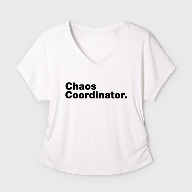 Chaos Coordinator Geek Dolman Sleeve V-Neck Shirt