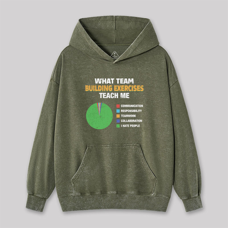 What Team Building Exercises Teach Me Washed Hoodie