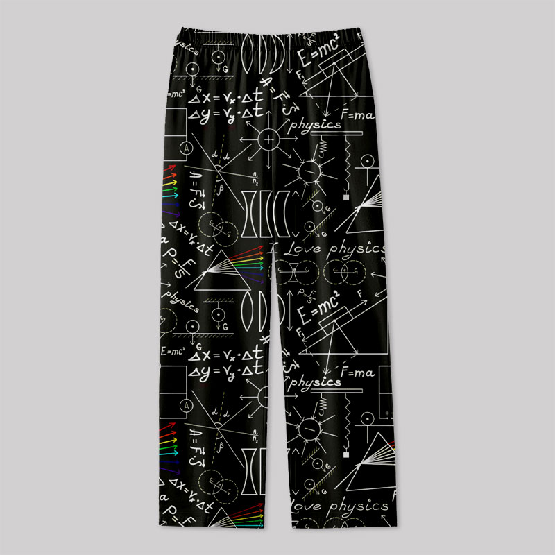 Physics Notes Geek Loungewear Pants