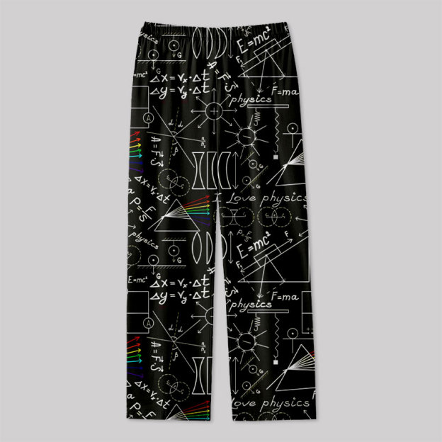 Physics Notes Geek Loungewear Pants