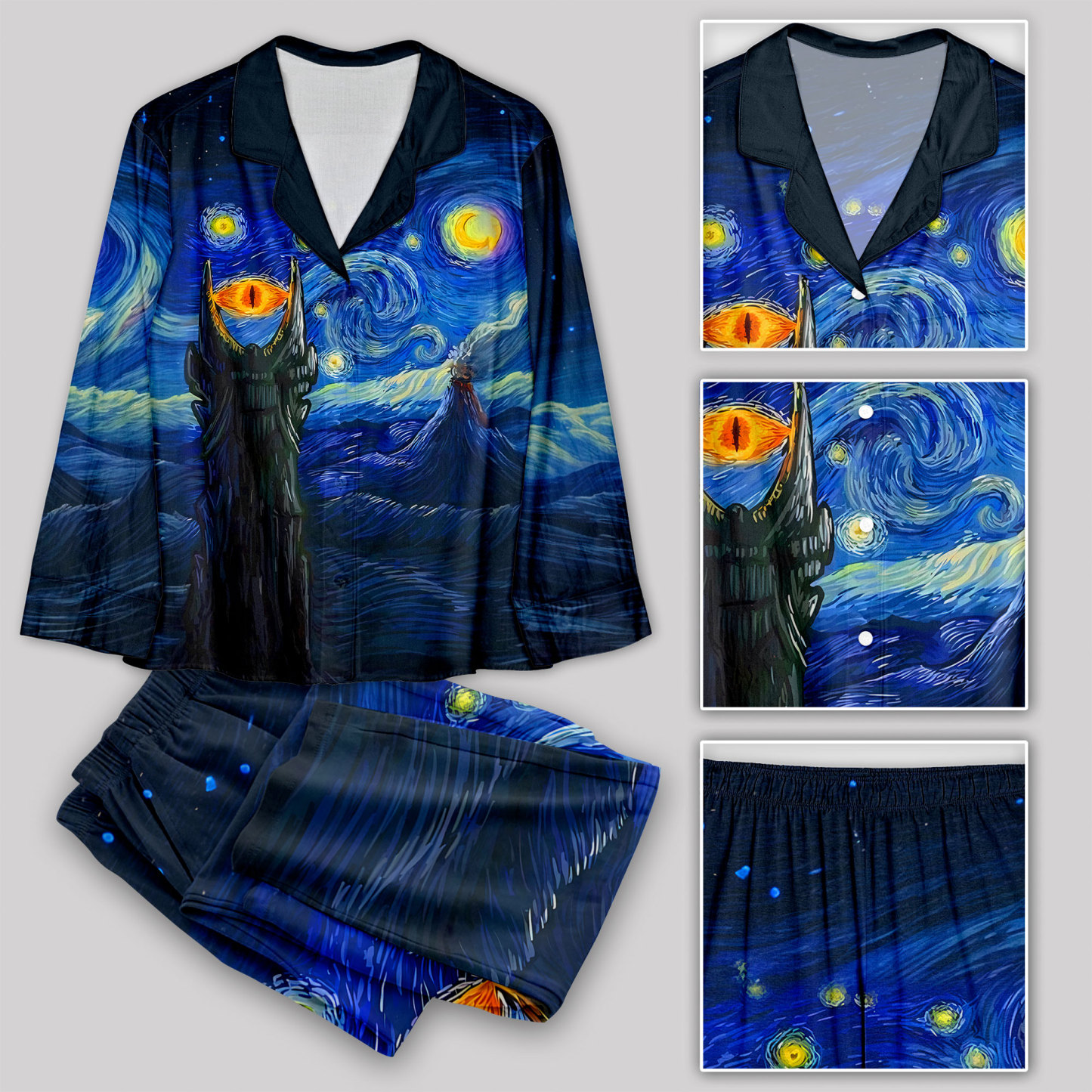 Starry Night of Mordor Pajama Sets