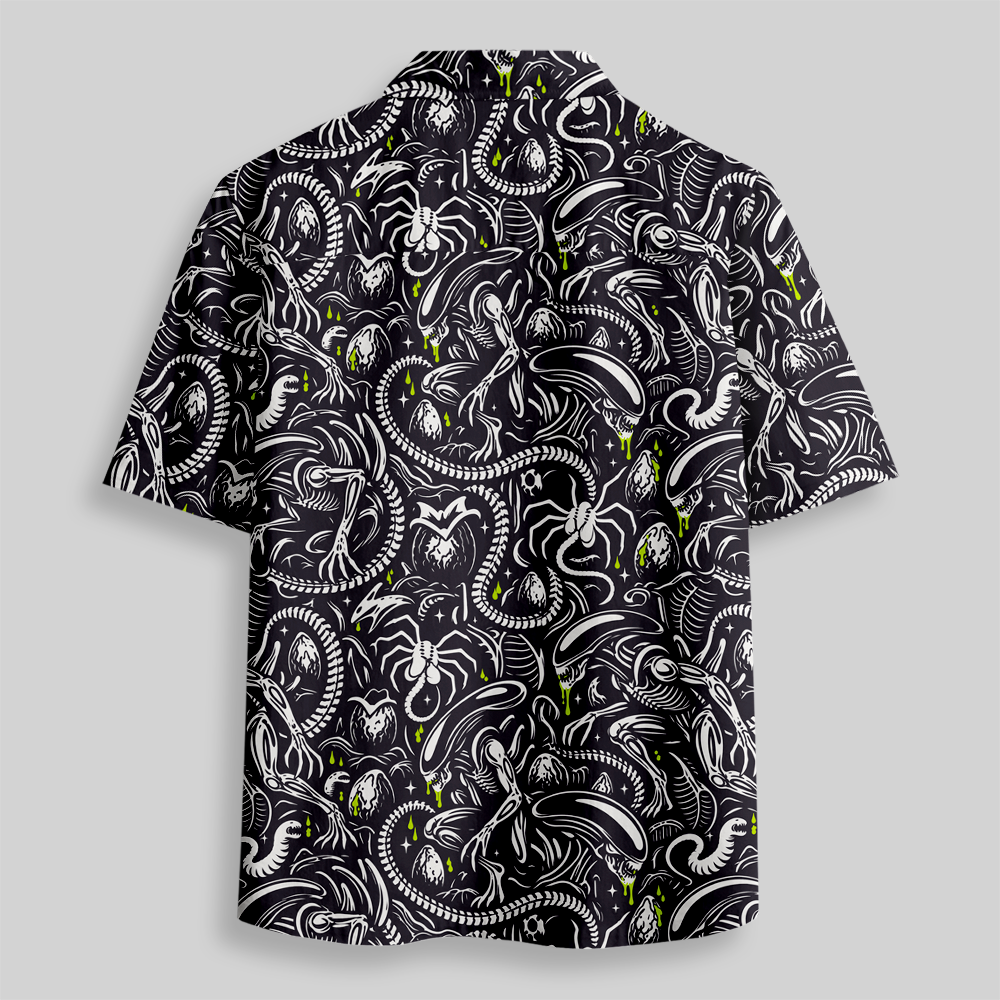 Interstellar Parasite Aloha Button Up Pocket Shirt