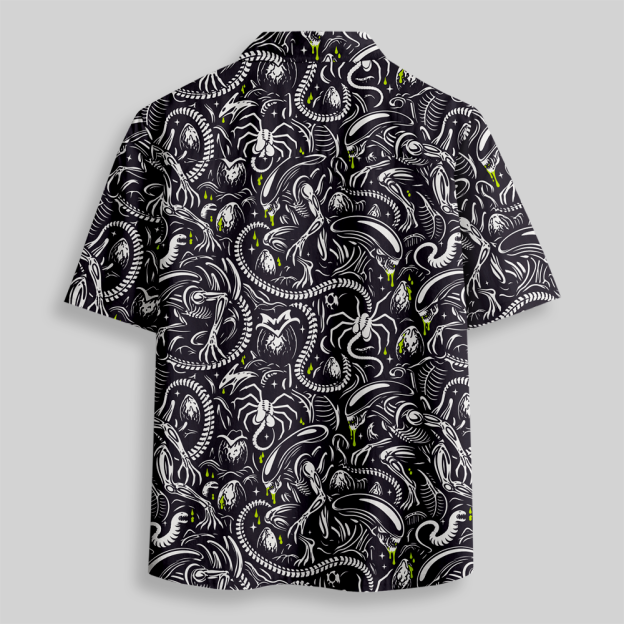 Interstellar Parasite Aloha Button Up Pocket Shirt