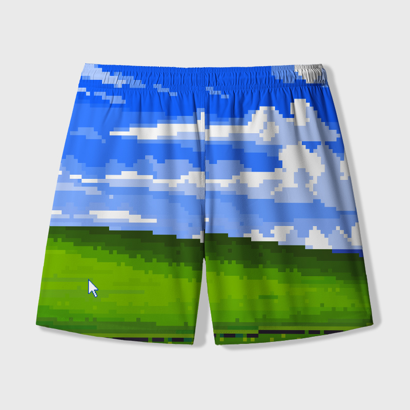 Win XP Wallpaper Pixel Geek Hawaiian Swim Trunks