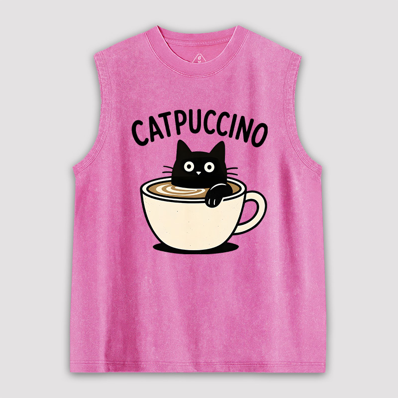 Catpuccino Unisex Washed Tank