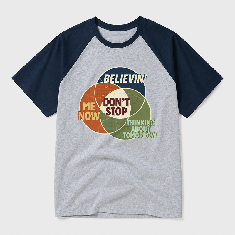 Dont Stop Diagram Geek Retro Raglan T-Shirt