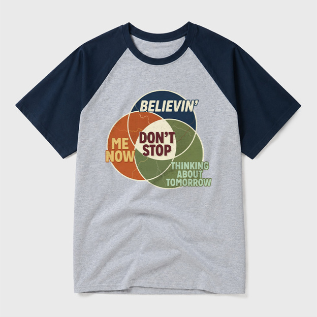Dont Stop Diagram Geek Retro Raglan T-Shirt