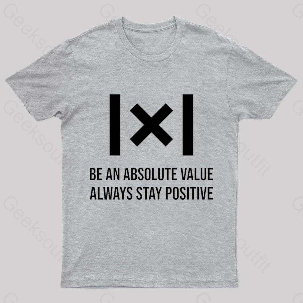 Be An Absolute Value Nerd T-Shirt Grey / S