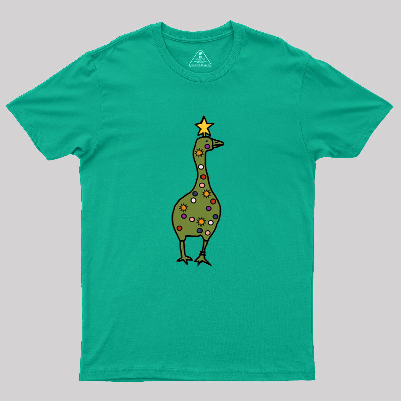 Silly Goose Christmas Tree Geek T-Shirt
