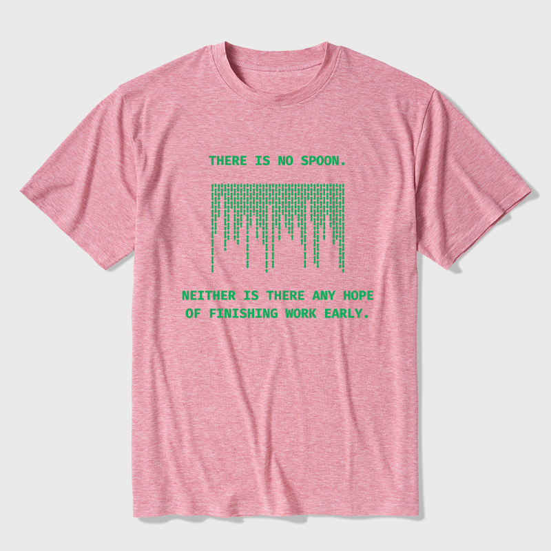 There Is No Spoon Sci-fi Ultra Soft Heather Tees