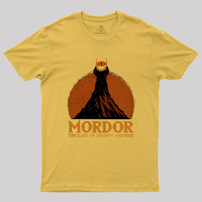 Mordor The Land Of Shadow And Fire Geek T-Shirt