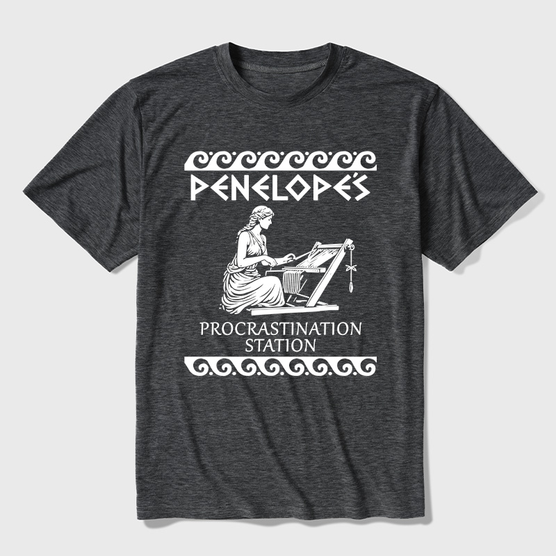 Penelope's Procrastination Station Ultra Soft Heather Tees