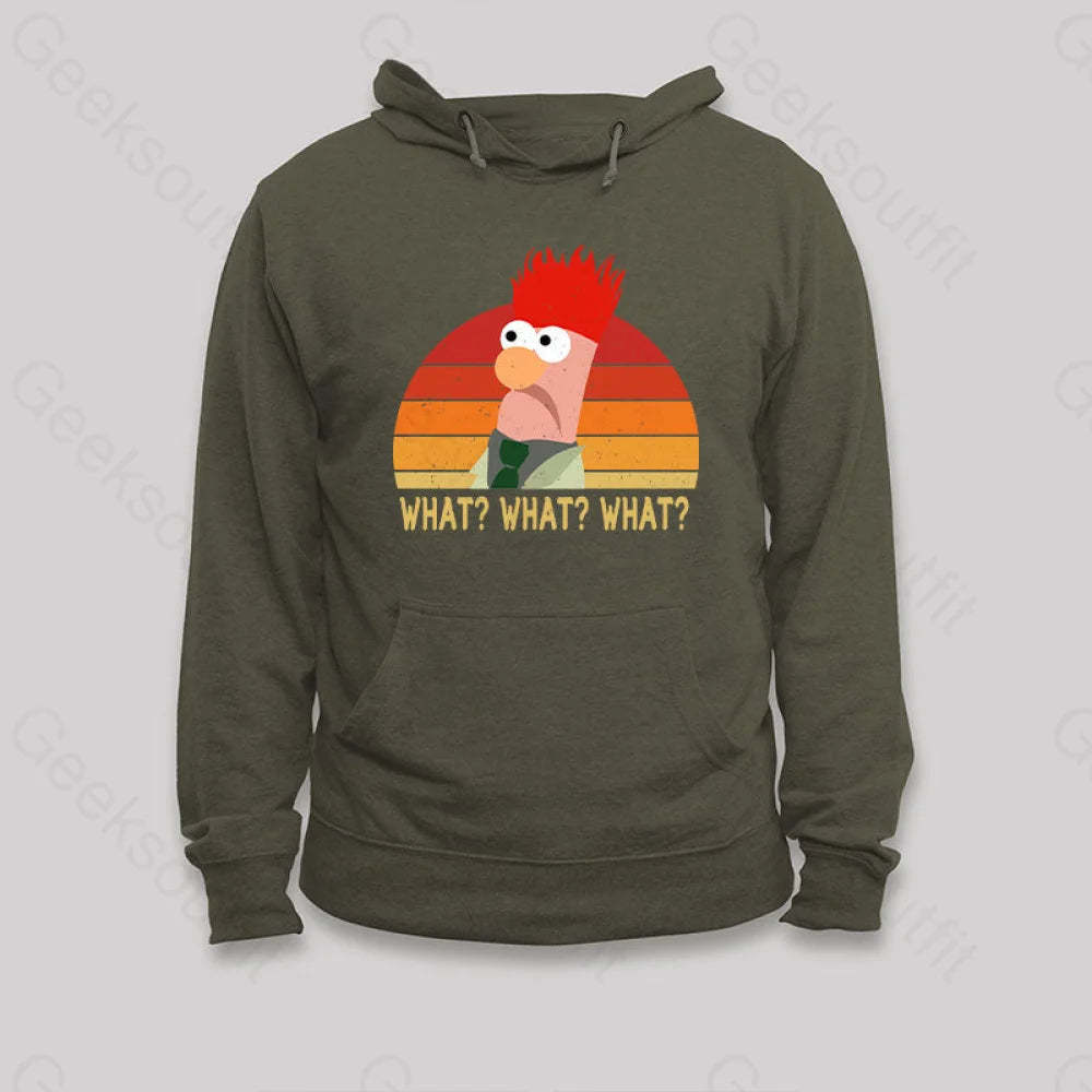 Beaker And Bunsen Muppets Hoodie Army Green / S