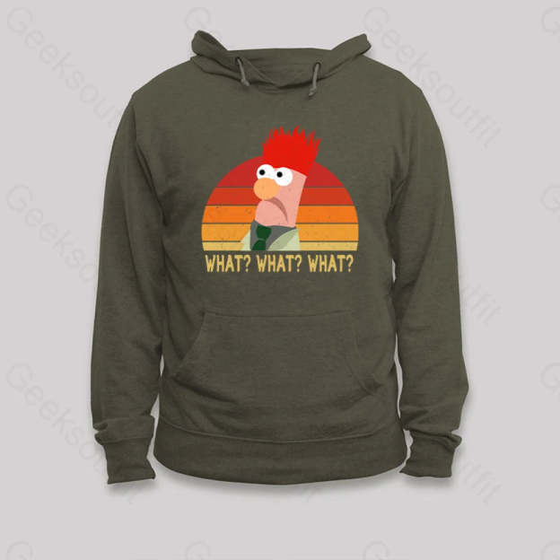 Beaker And Bunsen Muppets Hoodie Army Green / S