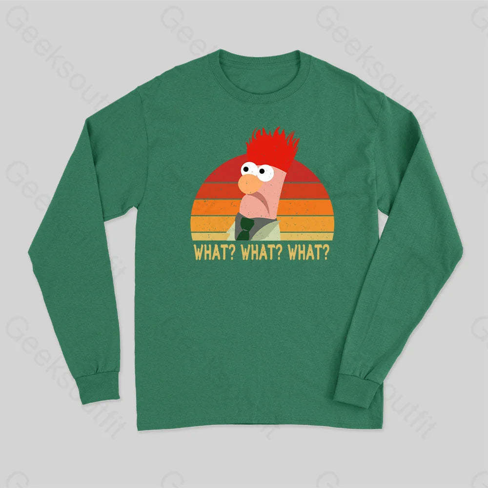 Beaker And Bunsen Muppets Long Sleeve T-Shirt Green / S