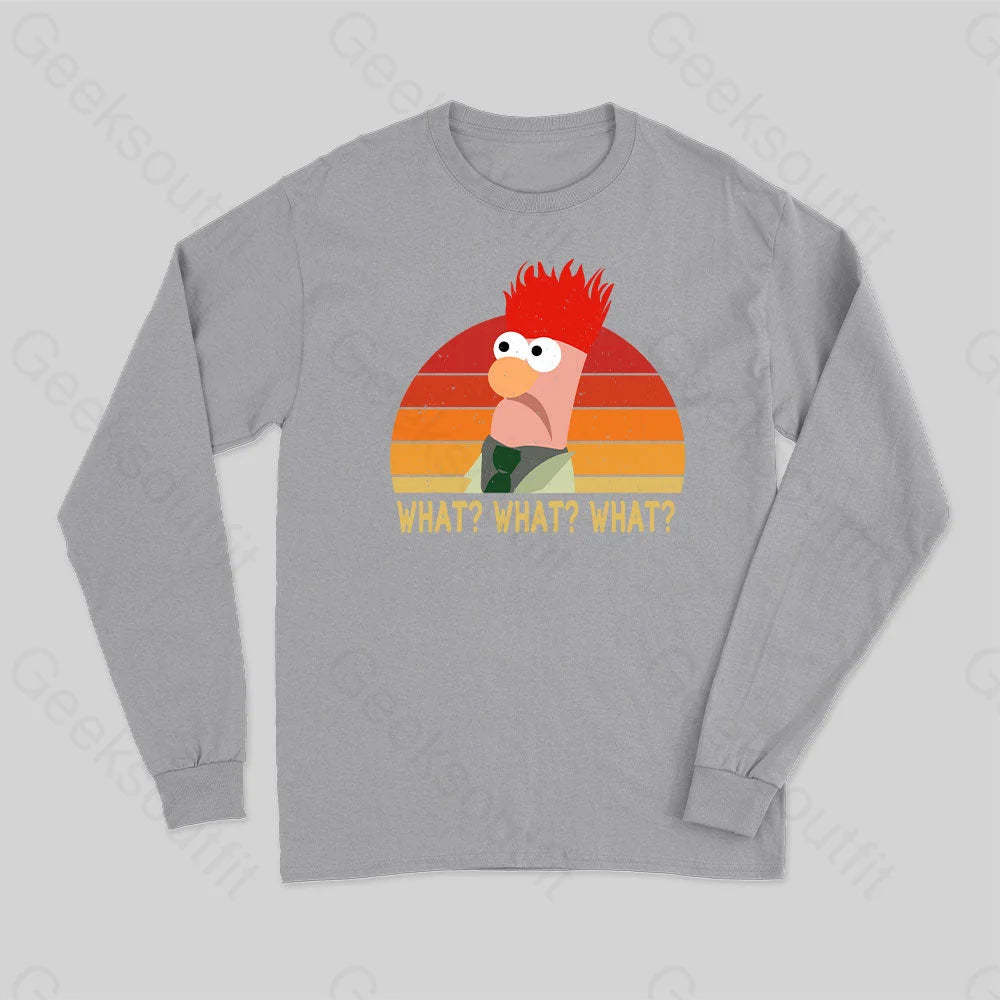 Beaker And Bunsen Muppets Long Sleeve T-Shirt Grey / S