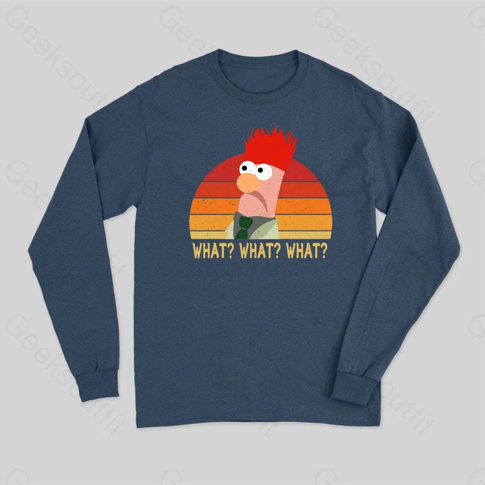 Beaker And Bunsen Muppets Long Sleeve T-Shirt Navy / S