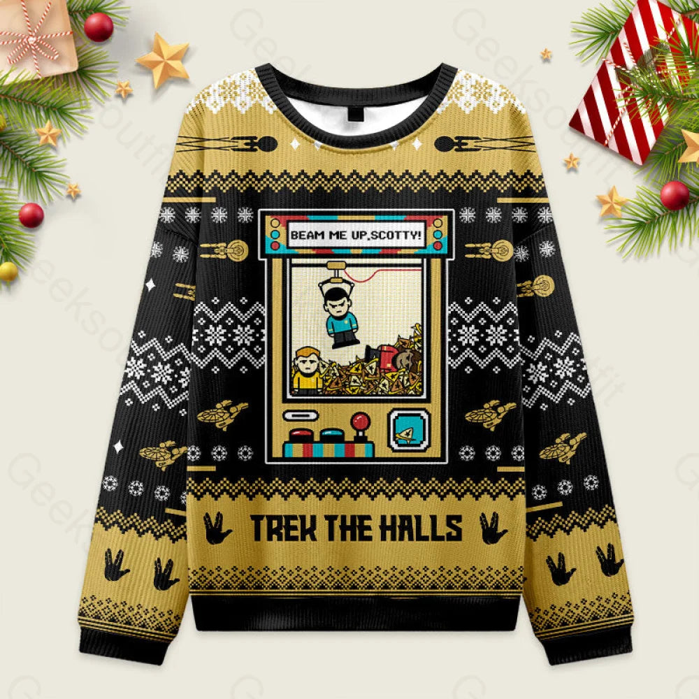 Beam Me Up Ugly Christmas Sweater Men??s Style-S