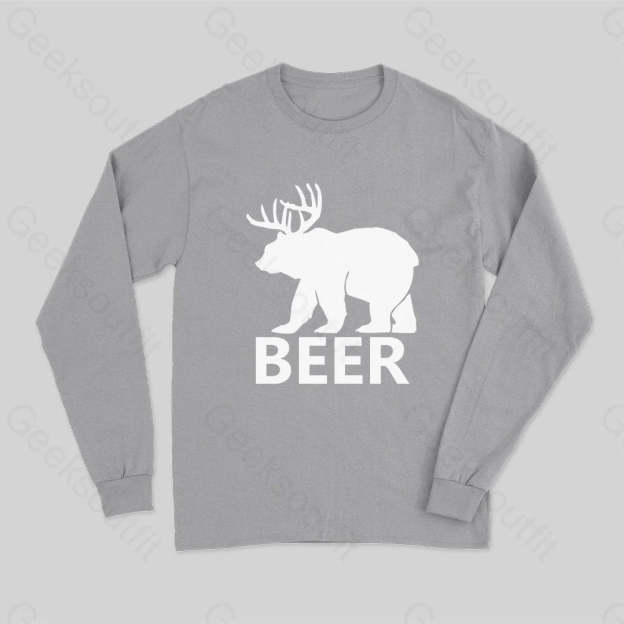 Bear Long Sleeve T-Shirt Grey / S