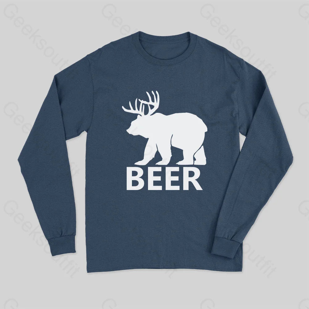 Bear Long Sleeve T-Shirt Navy / S