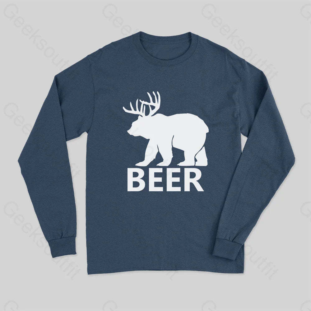 Bear Long Sleeve T-Shirt Navy / S