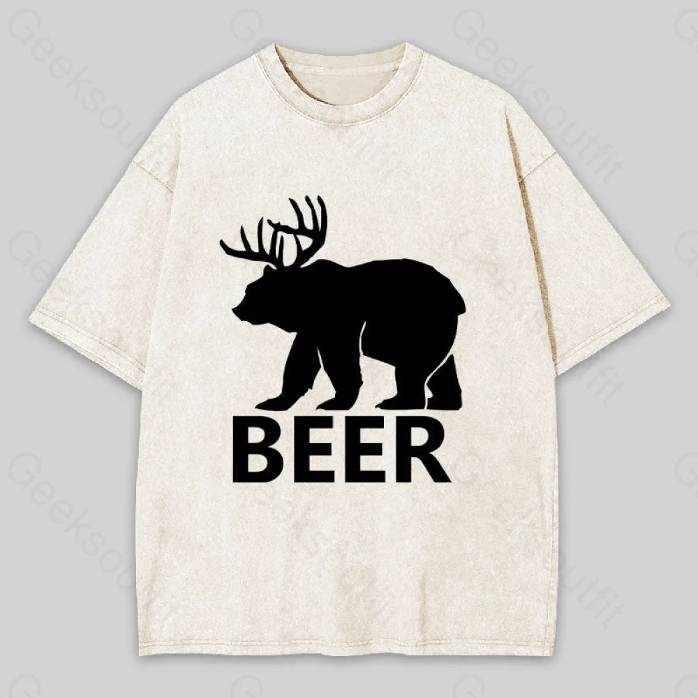 Bear Washed T-Shirt Apricot / S