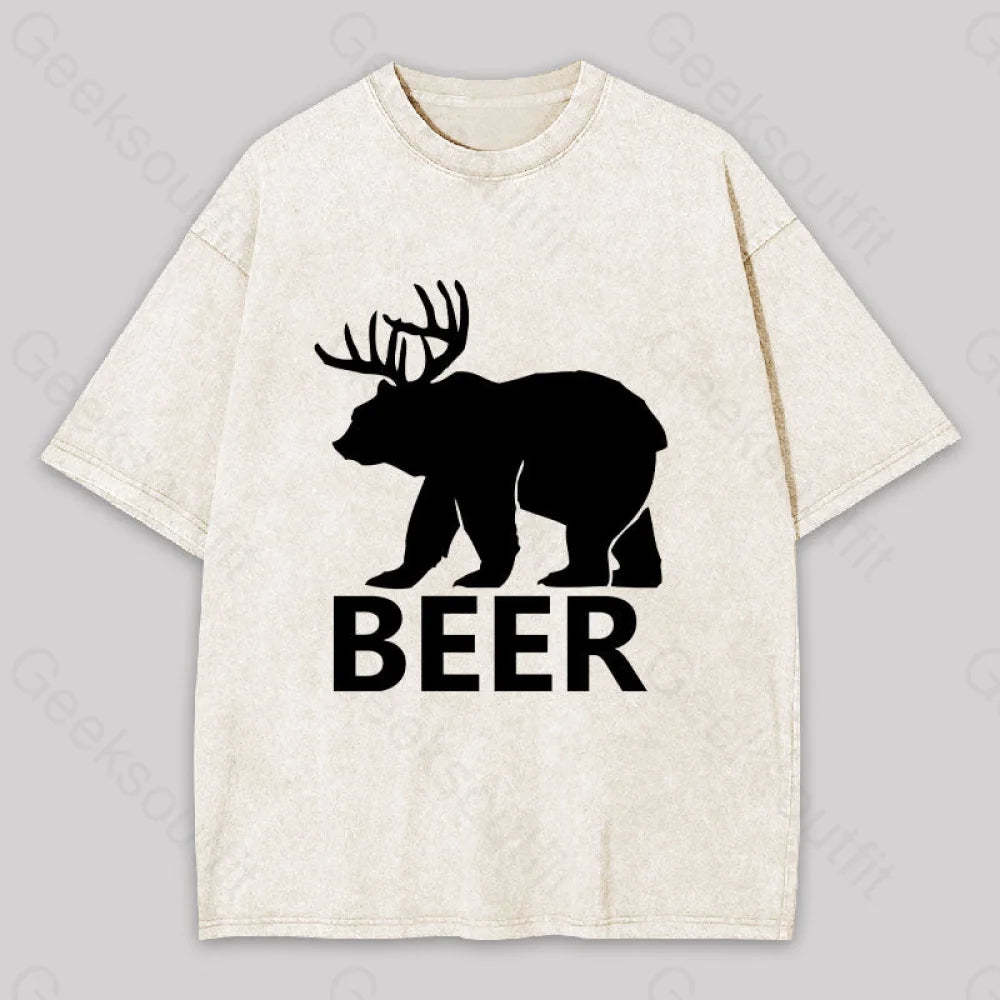 Bear Washed T-Shirt Apricot / S