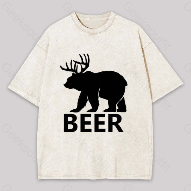 Bear Washed T-Shirt Apricot / S