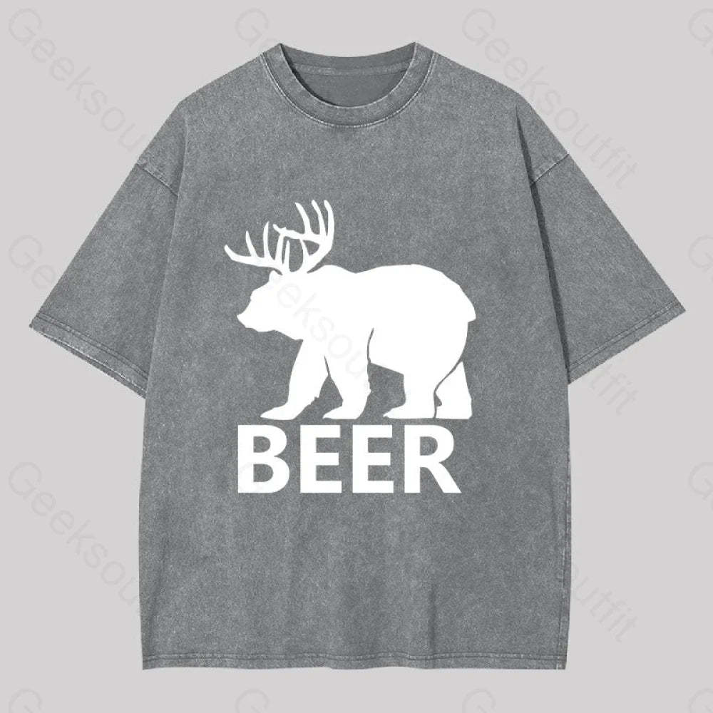 Bear Washed T-Shirt Grey / S