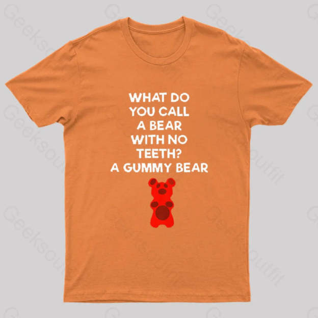 Bear With No Teeth Geek T-Shirt Orange / S