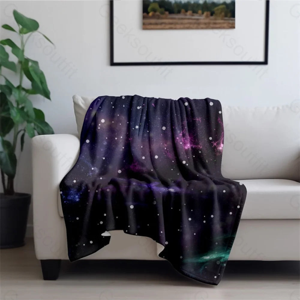 Beautiful Nebula Outer Space Flannel Blanket 74*101Cm / Geekfb004