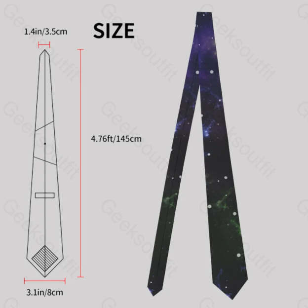 Beautiful Nebula Outer Space Geek Neckties