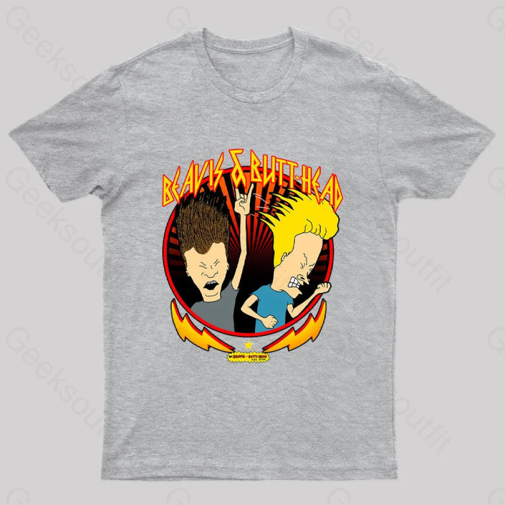 Geeksoutfit Beavis and Butt Head Metal Colors Rock Out Nerd