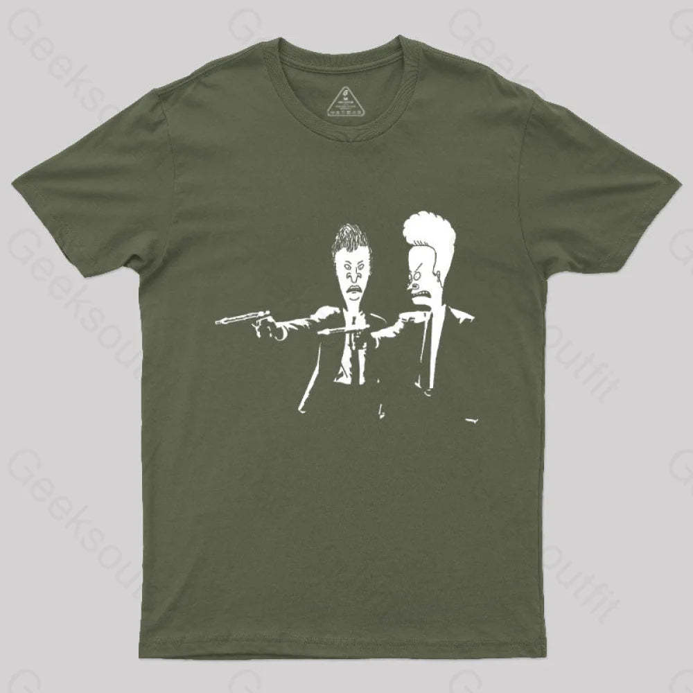 BEAVIS AND BUTTHEAD NERDY BY NATURE Tシャツ Mens NEW Beavis and Butt-Head MTV Blue Nerdy By Nature T