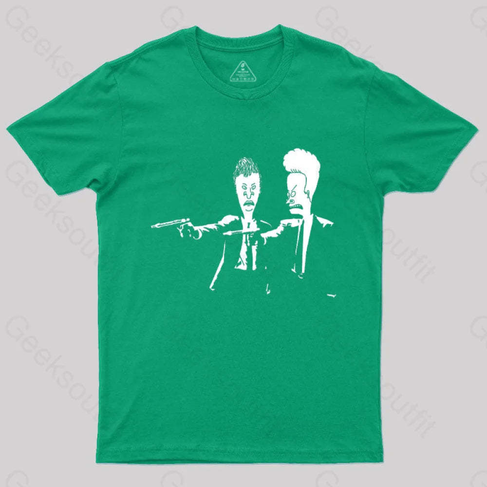 Geeksoutfit Beavis And Butthead Pulp Fiction Nerd T-Shirt