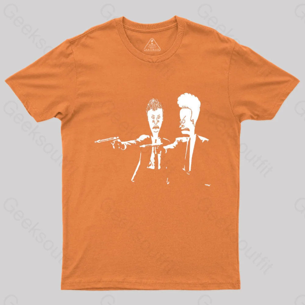 Geeksoutfit Beavis And Butthead Pulp Fiction Nerd T-Shirt