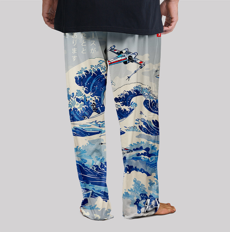 Ukiyoe wave fighter Geek Loungewear Pants