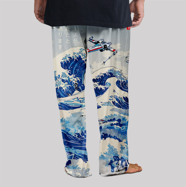 Ukiyoe wave fighter Geek Loungewear Pants