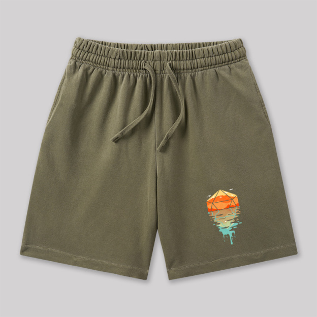 DnD Dungeons & Dragons Geeky Washed Shorts