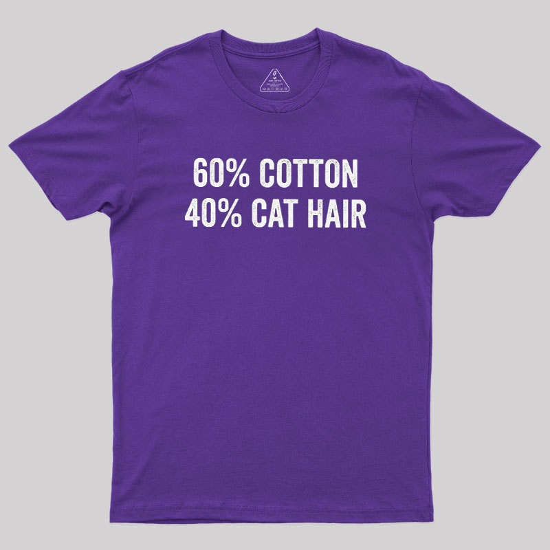 60 Cotton 40 Cat Hair Geek T-Shirt