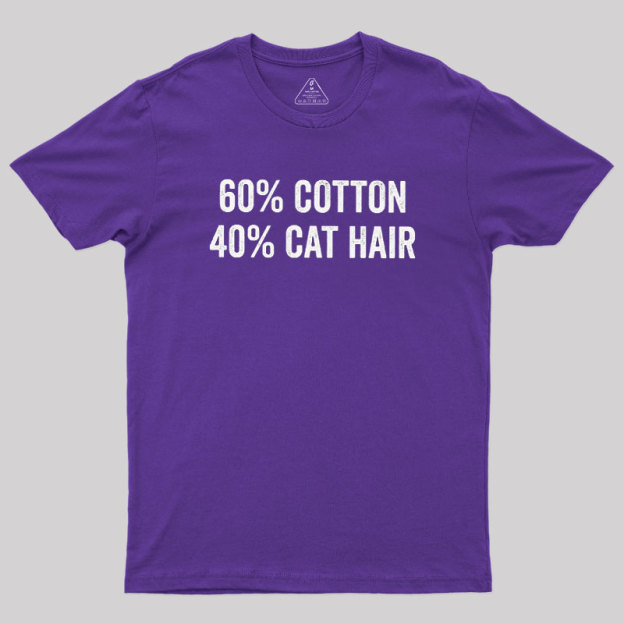 60 Cotton 40 Cat Hair Geek T-Shirt