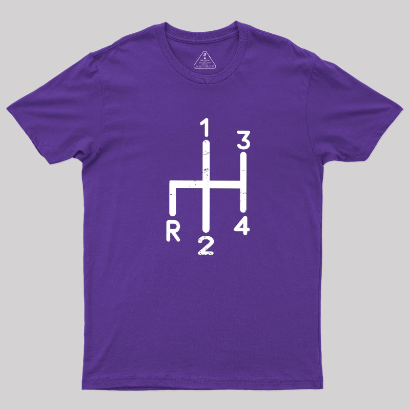Classic Car Gearstick Geek T-Shirt