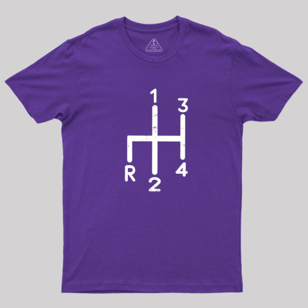 Classic Car Gearstick Geek T-Shirt
