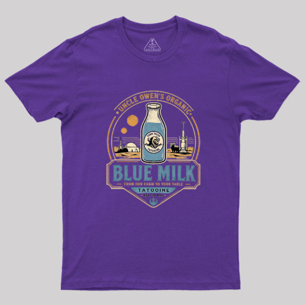 Organic Blue Milk Geek T-Shirt