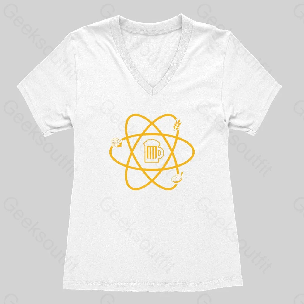 Beer Basics Women's V-Neck T-shirt - Geeksoutfit