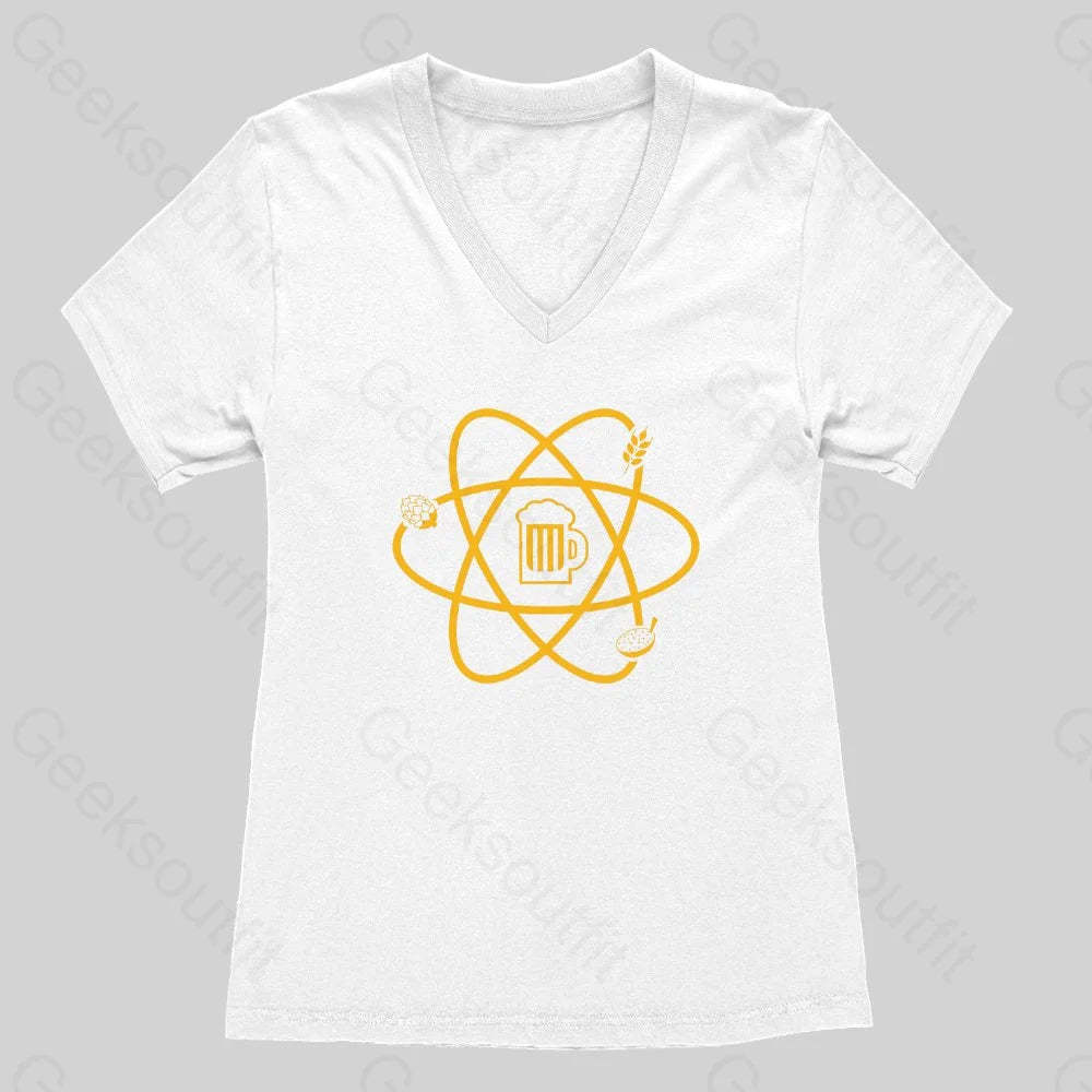 Beer Basics Women's V-Neck T-shirt - Geeksoutfit