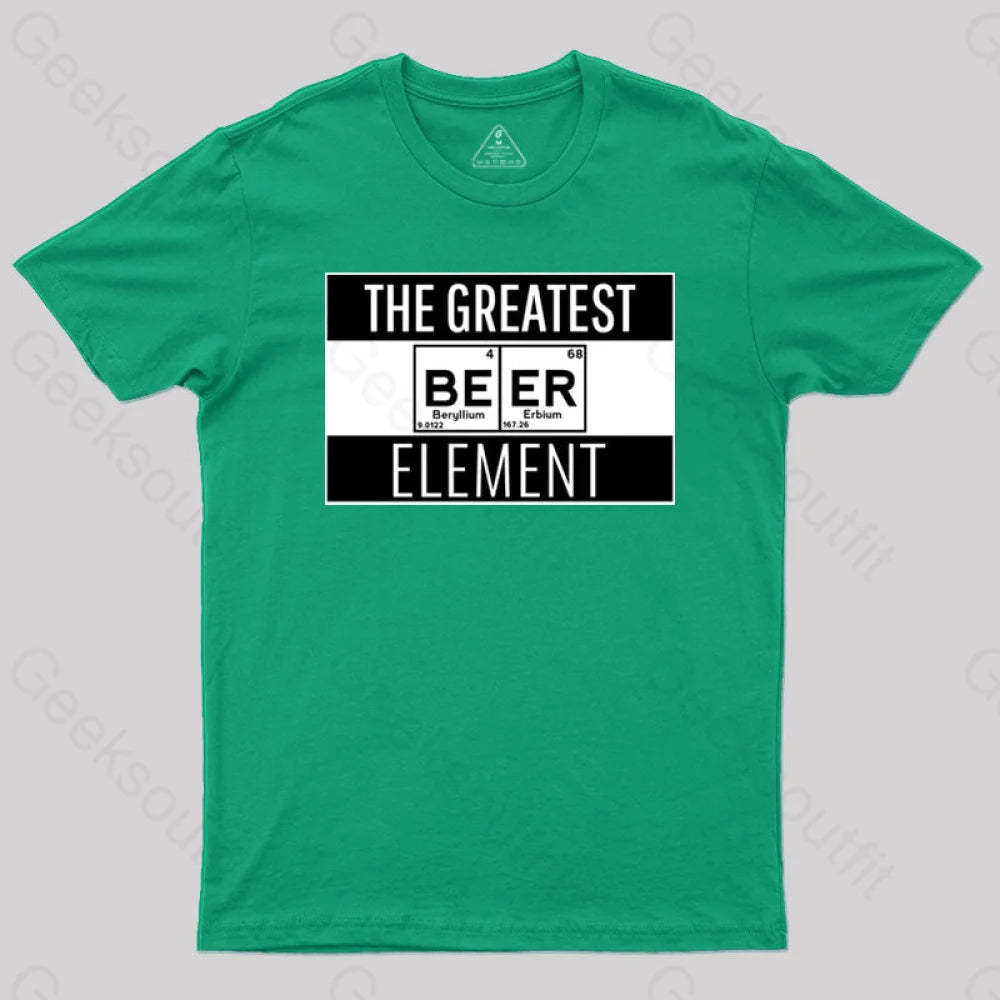 Beer Element T-Shirt Green / S